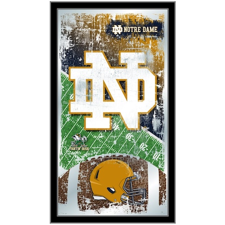 Holland Bar Stool Co Notre Dame 15" x 26" Football Mirror MFtblNotreD
